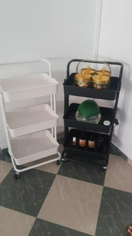 Trolley Rack with Wheels & Handle Bar (Available in 2 Color), Furniture ...