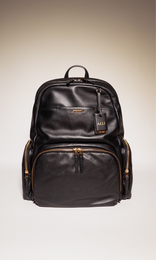 Tumi calais outlet leather backpack