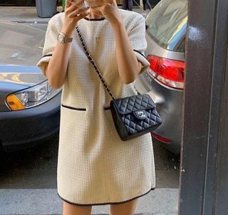 TWEED WHITE DRESS