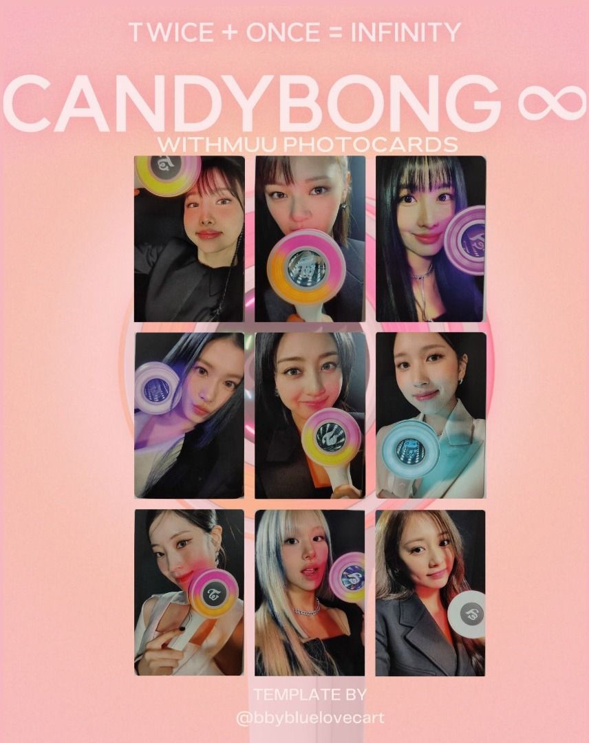 Twice Candybong Infinity Lightstick with Withmuu POB (OT9 Photocards
