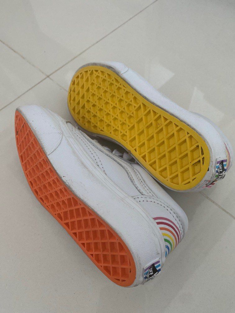Vans Off the Wall Old Skool V Flour Shop Rainbow Pride Leather
