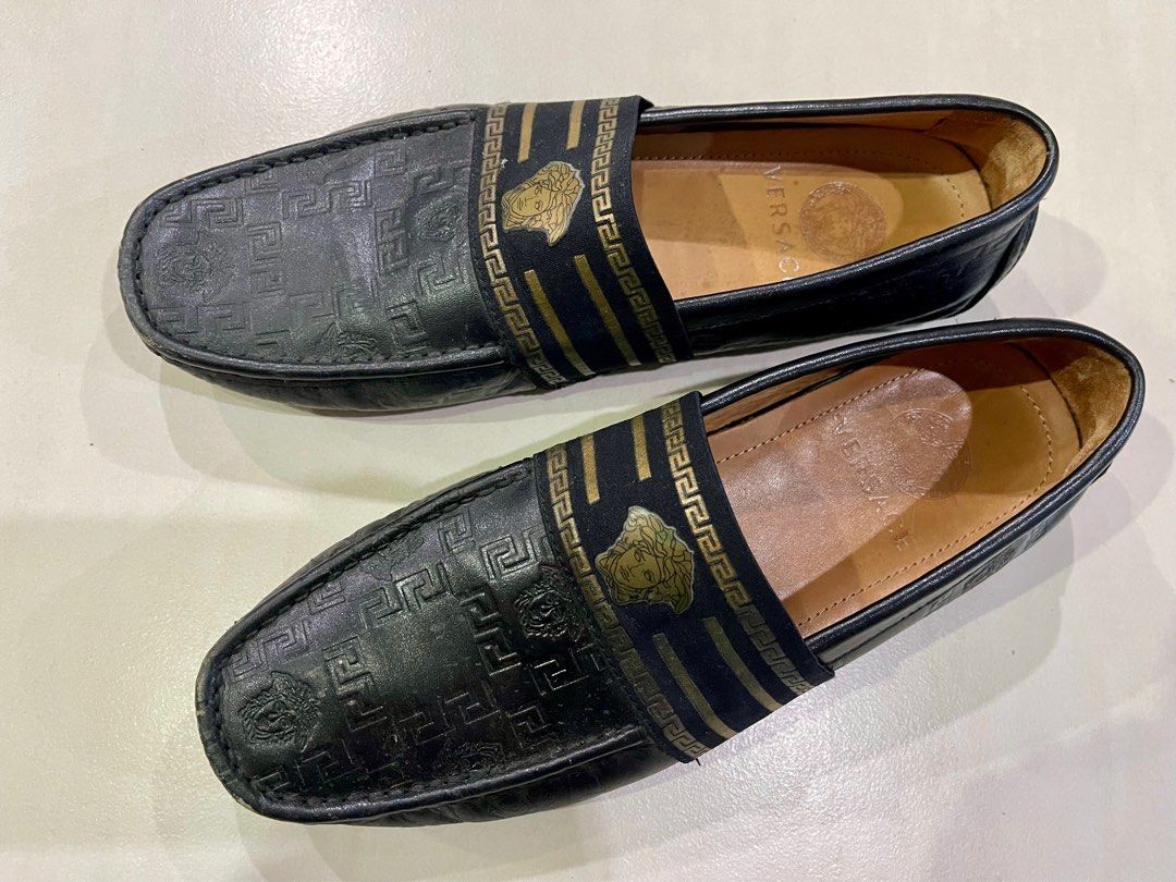 Versace slip on formal modern leather shoe Men s Fashion