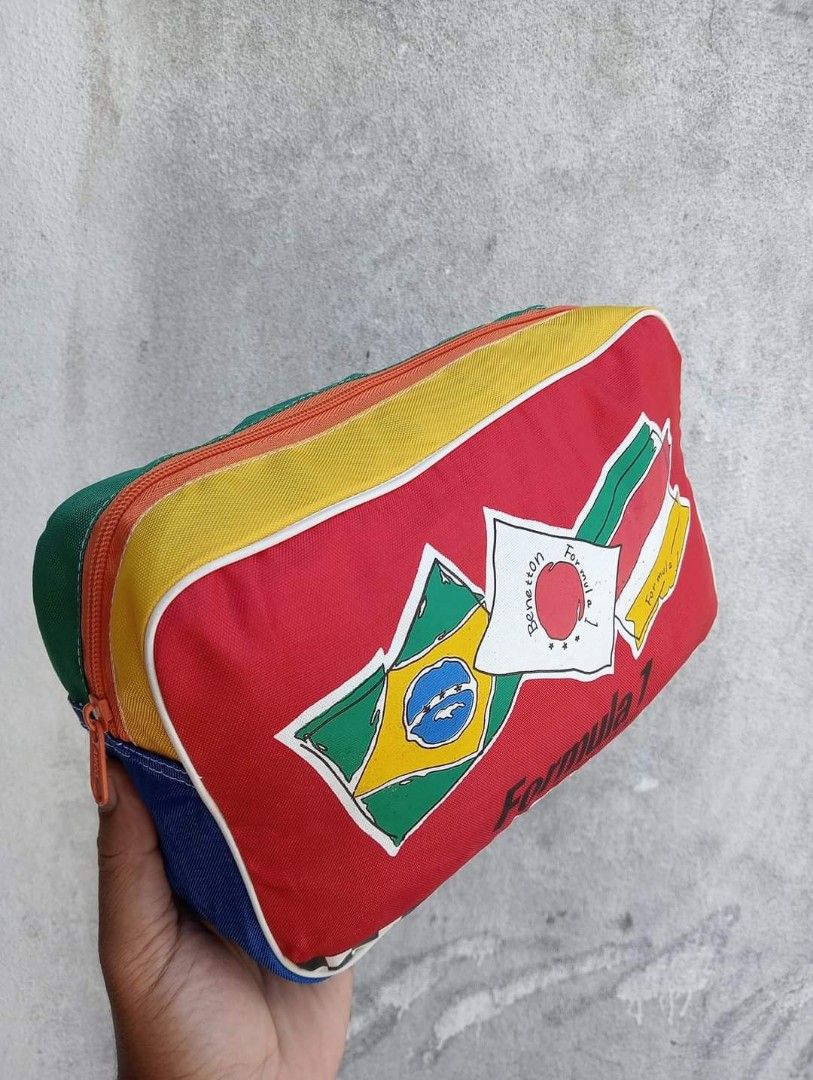 VINTAGE FORMULA 1 RACING TEAM CLUTCH BAG, Men's Fashion, Bags