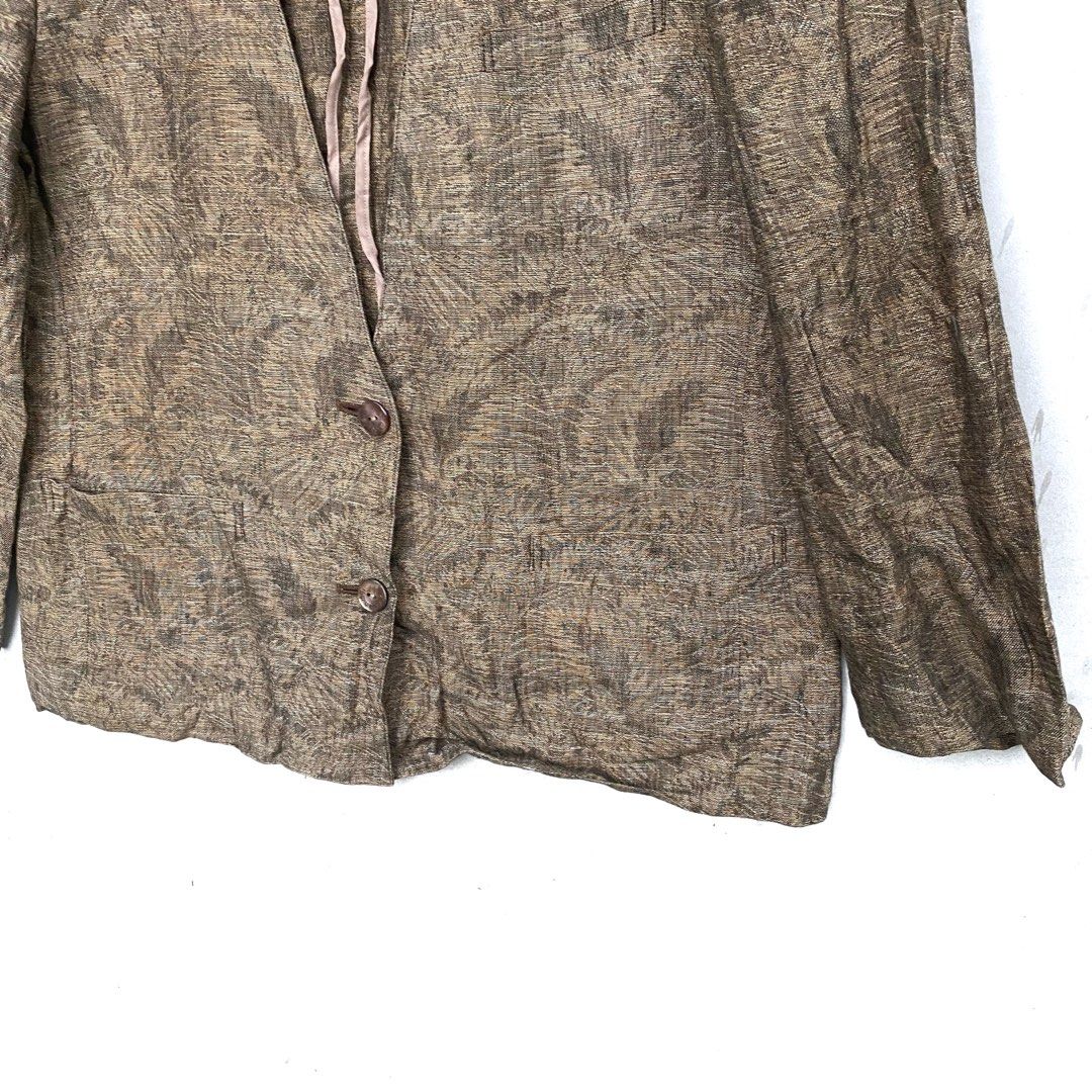 Vintage Burberrys Prorsum Paisley Overprint Formal Blazer Jacket