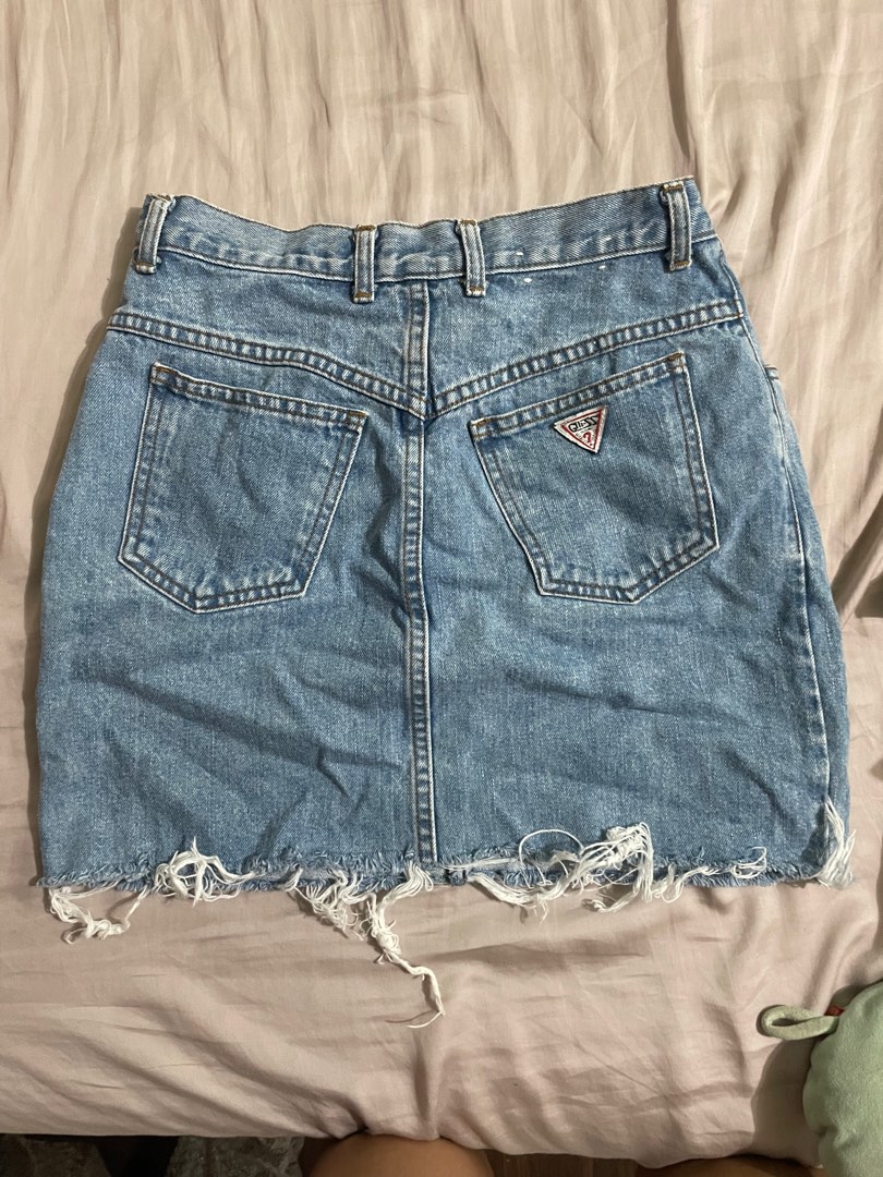 Guess vintage 2025 long denim skirt