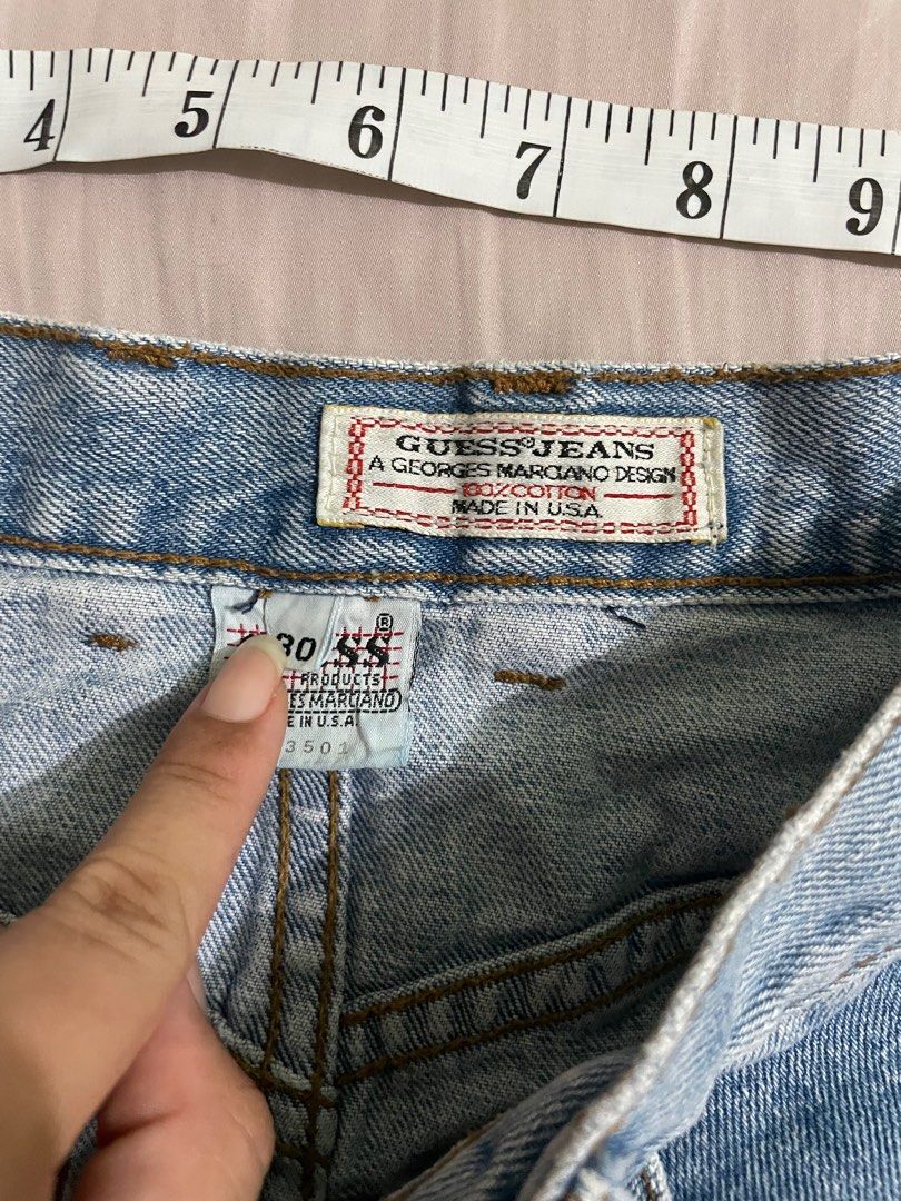 Guess vintage hotsell long denim skirt