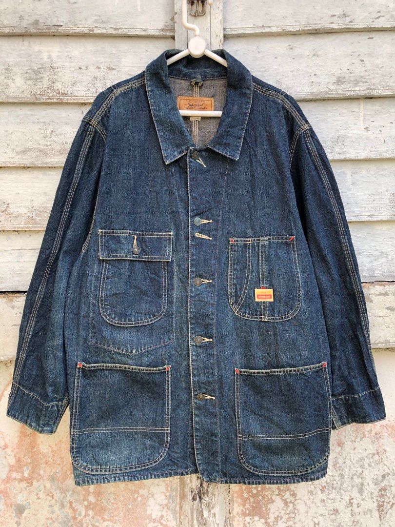 Vintage Levis Workers Denim Chore Jacket Men s Fashion Coats