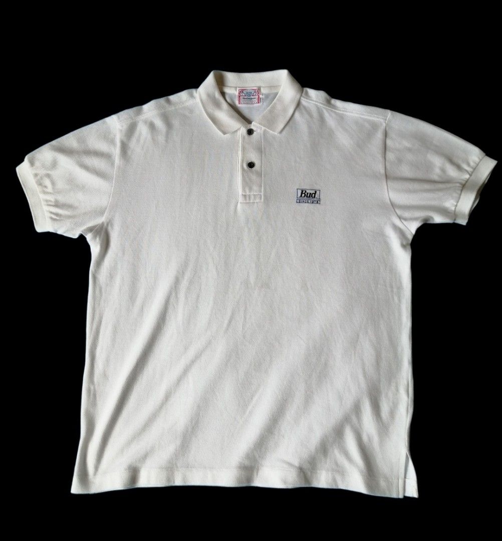 Vtg Budweiser polo tee Men s Fashion Tops Sets Tshirts Polo Shirts on Carousell