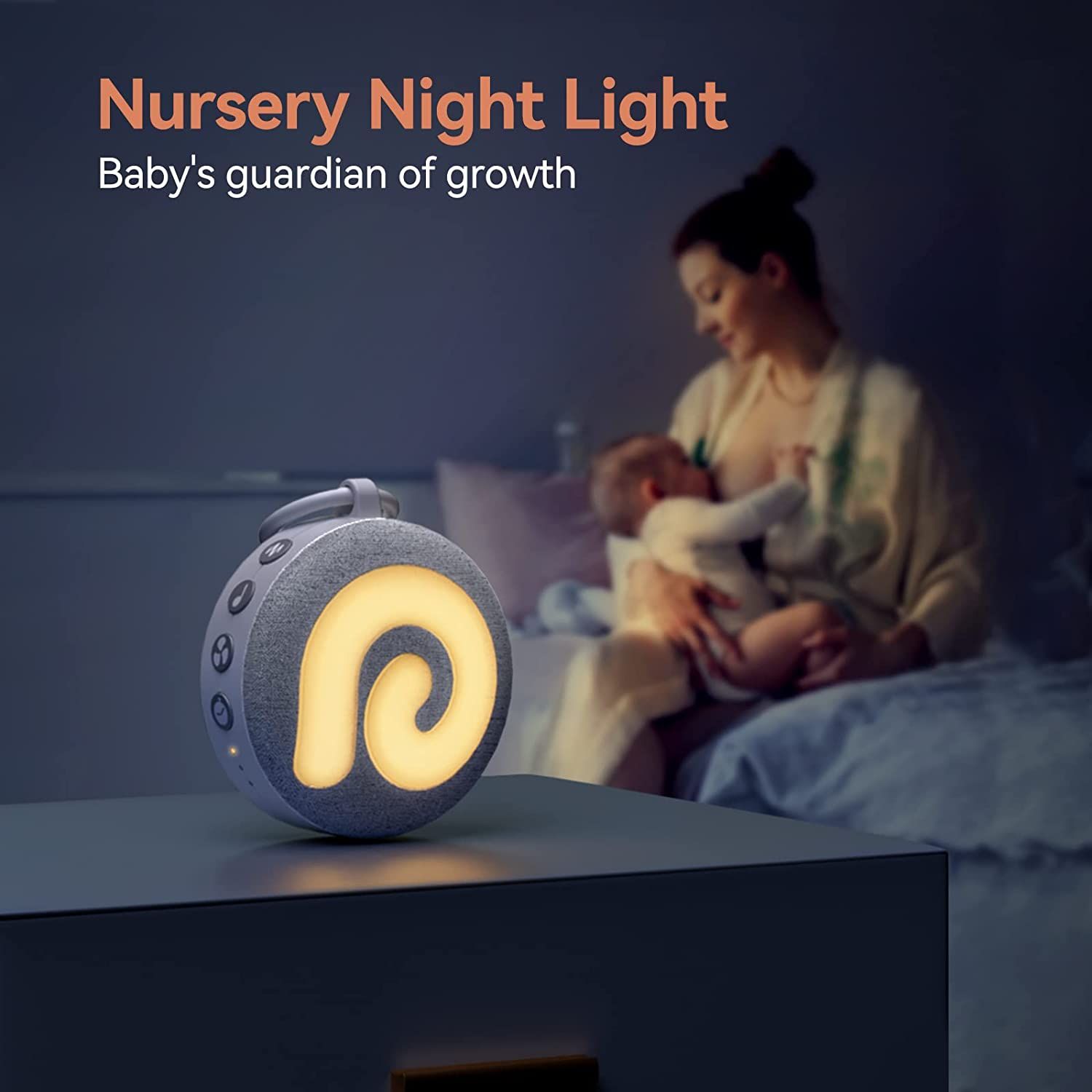 Dreamegg Portable Sound Machine Baby - D11 White Noise Machine for Baby  Sleeping with Night Light, White Noise, Lullaby, Nature Sounds, Child Lock