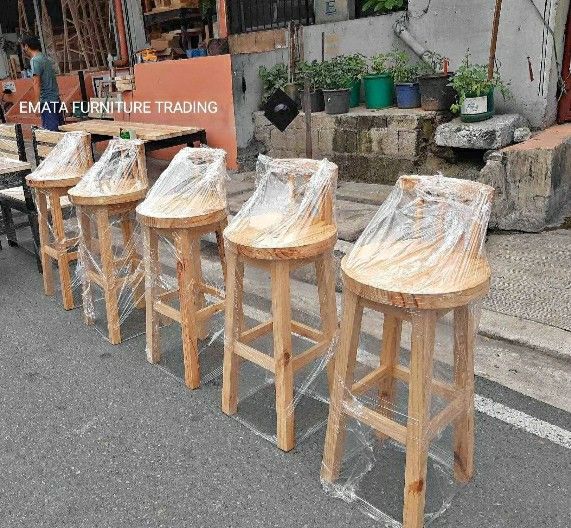 Wooden high chair cheap for bar