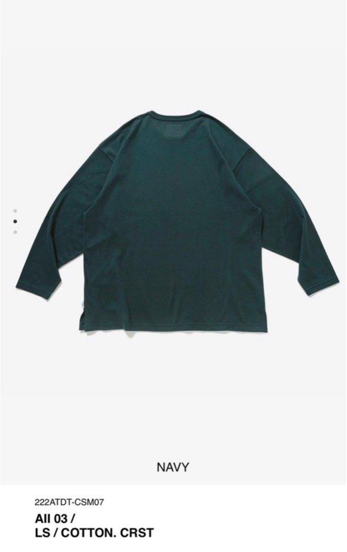 WTAPS All 03 / LS / COTTON. CRST Size 02 M Long Sleeve Navy (Brand