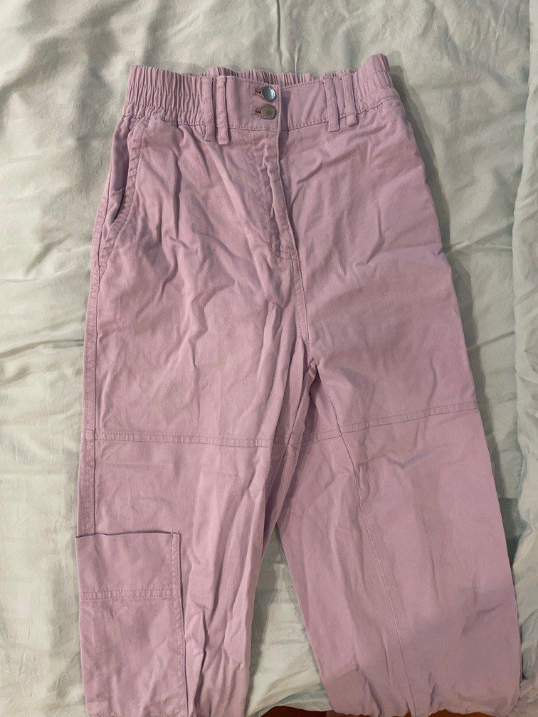 y2k indie purple cargo pants bershka, Women's Fashion, Bottoms, Jeans &  Leggings on Carousell