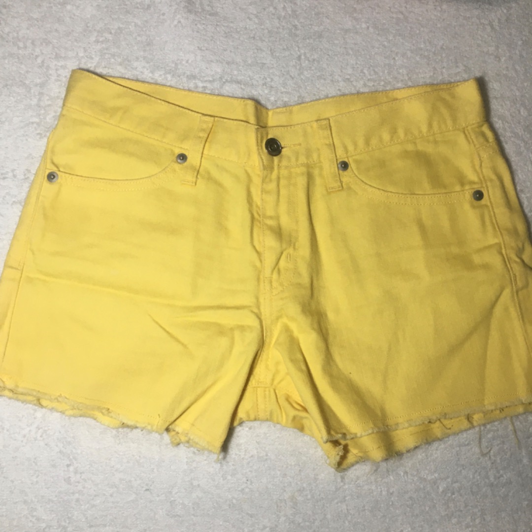 Yellow Denim Shorts on Carousell