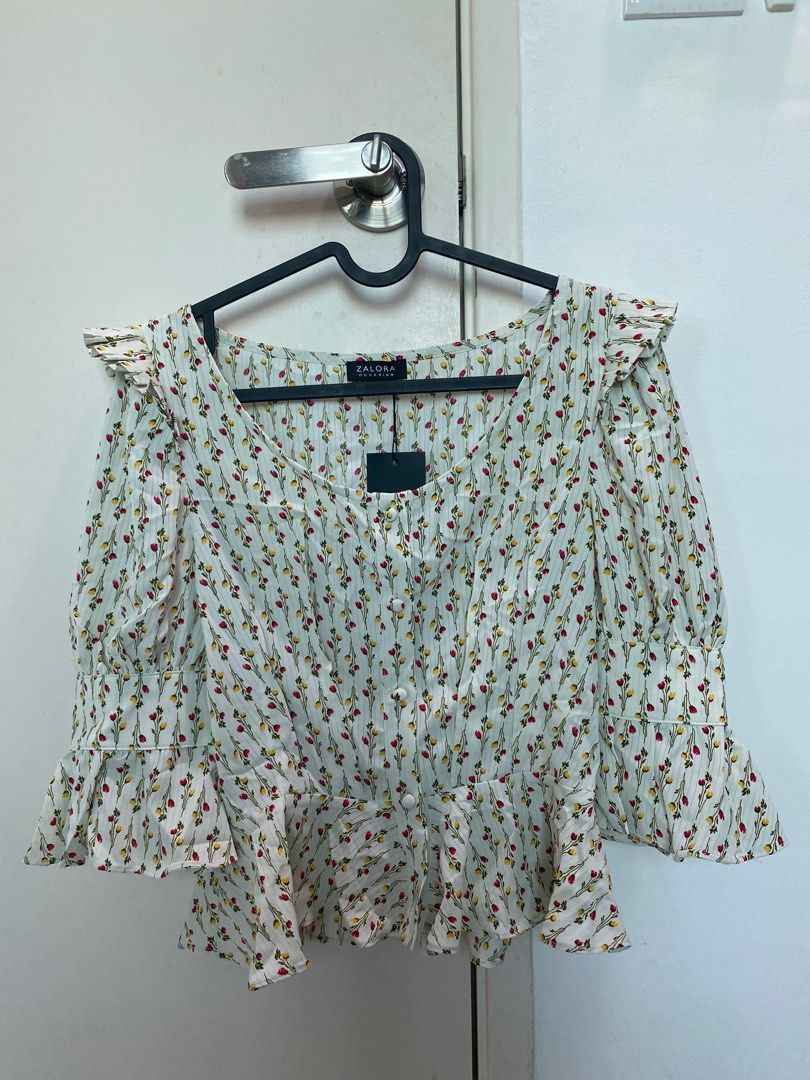 Zalora peplum 2025 top