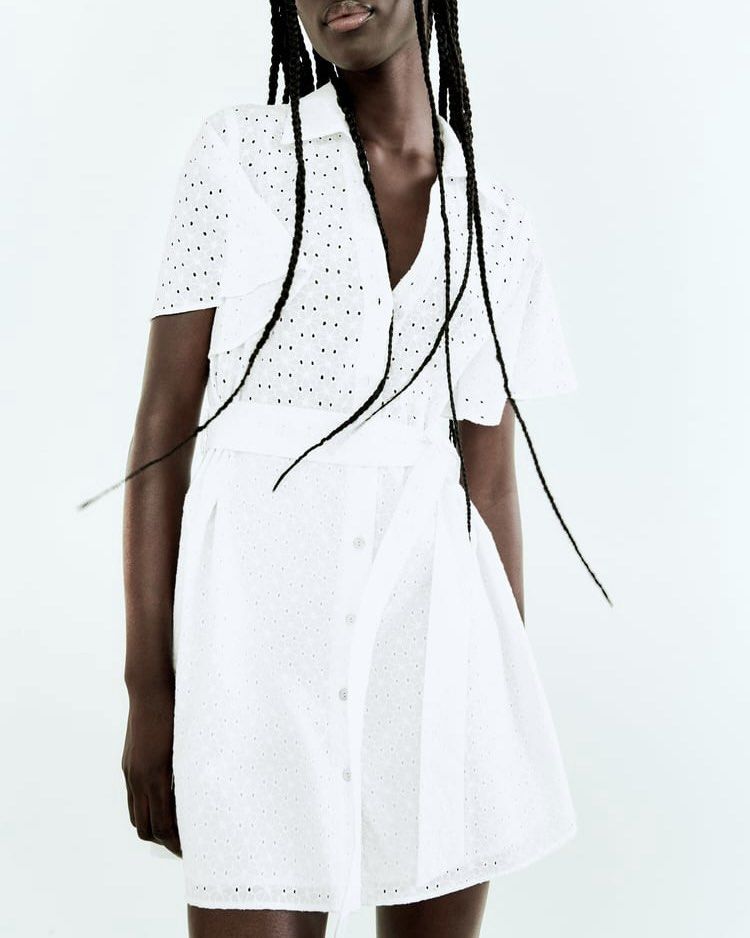 Zara embroidered shirt dress, Women's Fashion, Dresses & Sets, Evening  dresses & gowns on Carousell