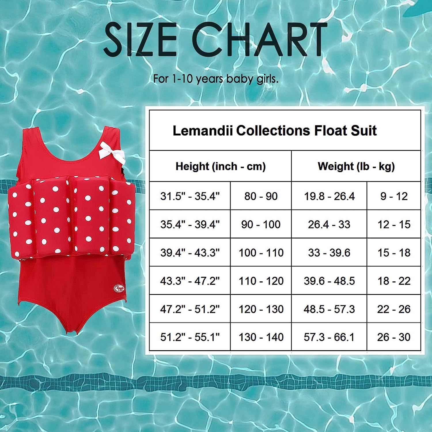 Zerlar Kids Float Suit Girls Swim Vest Toddlers Floatation