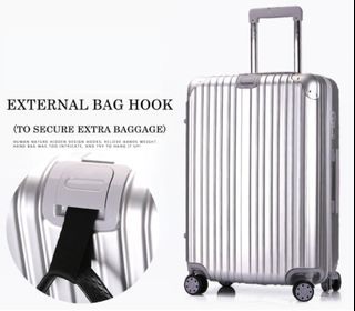 2023 NEW Luggage With External Bag Hook! 2 Black Silver Cabin Size Check in Carry on Travel Bag Small extra Large Luggage 4 wheels 360 18 20" 21 22" 23 24" 26" 27 28" 29 30" 31 32" 34"   Whatsapp 89501850