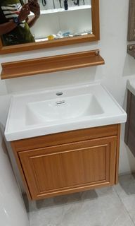 50x36cm Mirror with cabinet to lavatory aluminum