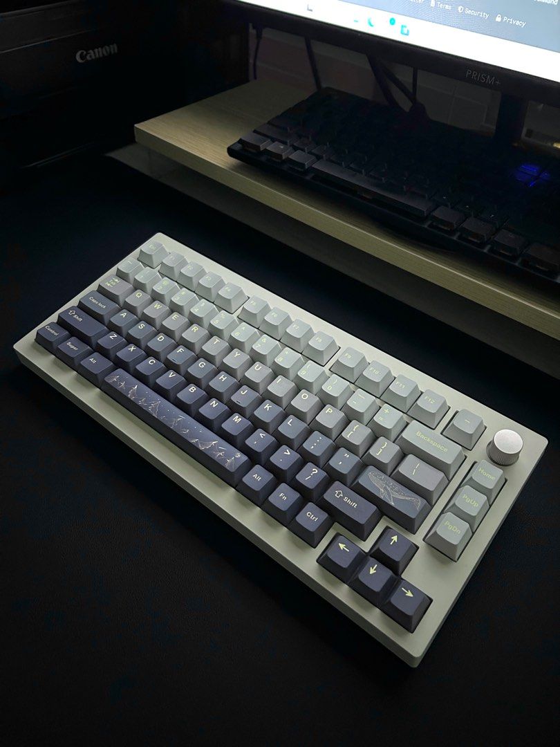75% custom mechanical keyboard (Grey gradiant keycaps), Computers ...