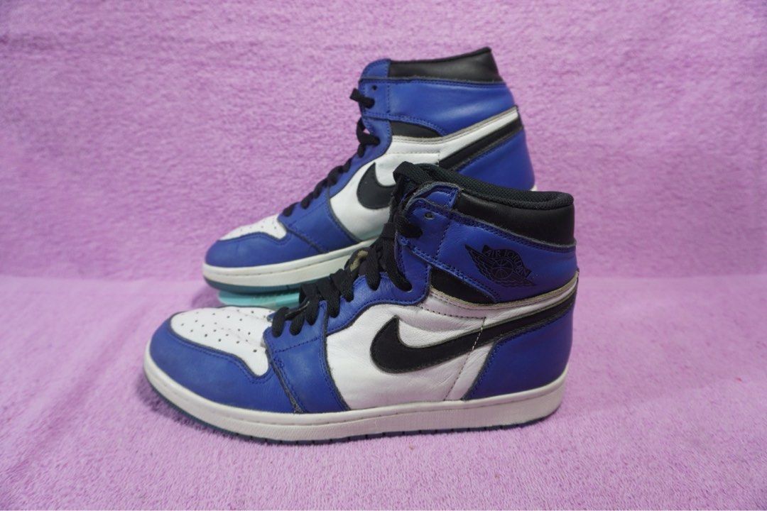 990. Nike Air Jordan 1 Retro High Game Royal 555088-403 Size 43 Insole 27.5  cm Made in China