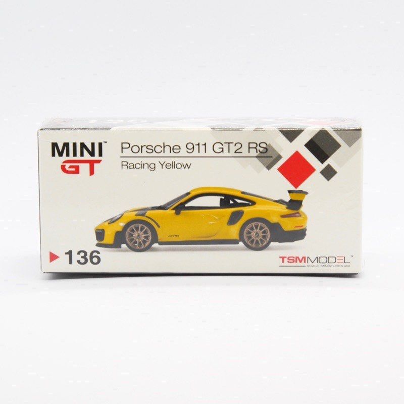 全新未拆Mini GT Porsche 911 GT2 RS 黃色1/64 #136 991, 興趣及遊戲