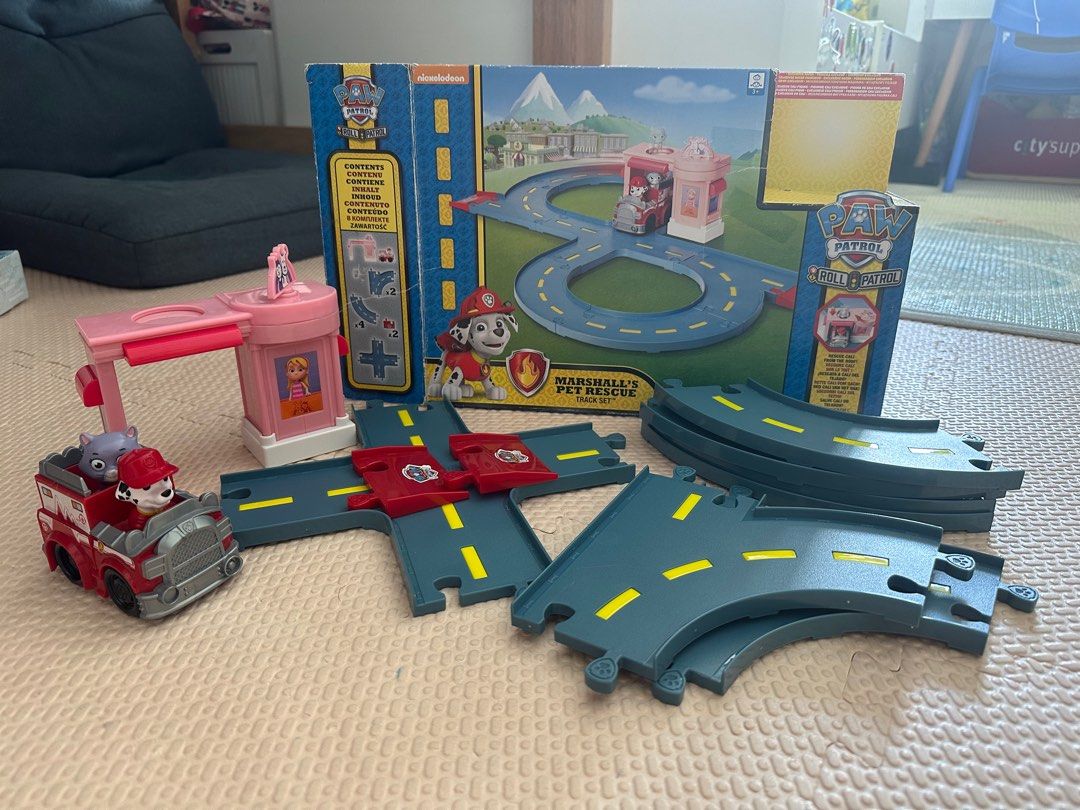 Paw patrol Marshall pet rescue track set
