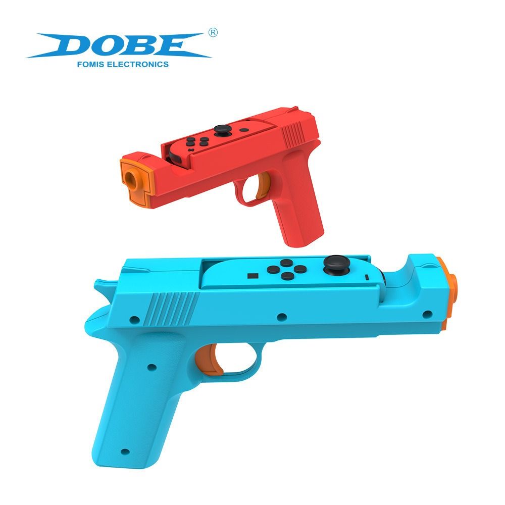 (全新) Switch Joycon 體感手槍型 雙槍 孖檢 Double Gun 套裝 (DOBE) 玩妖怪射擊屋 House of