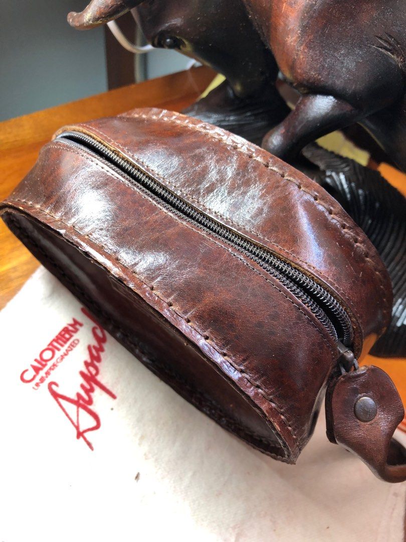 A Vintage Full Leather Clutch Bag, Men's Fashion, Bags, Belt bags