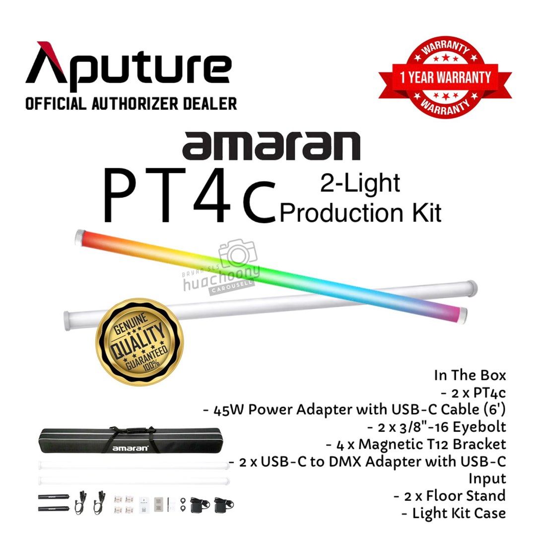 Aputure Amaran PT4c 2 light kit (2023), Photography, Photography  Accessories, Lighting  Studio Equipment on Carousell