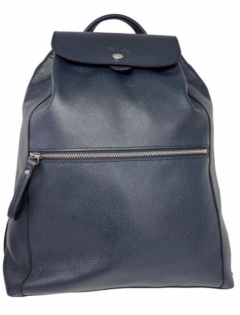 authentic Longchamp Le Foulonne leather backpack zt in black Men s Fashion Bags Backpacks on Carousell