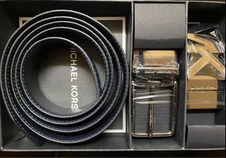 Authentic Michael Kors Men’s Leather Belt Box Set