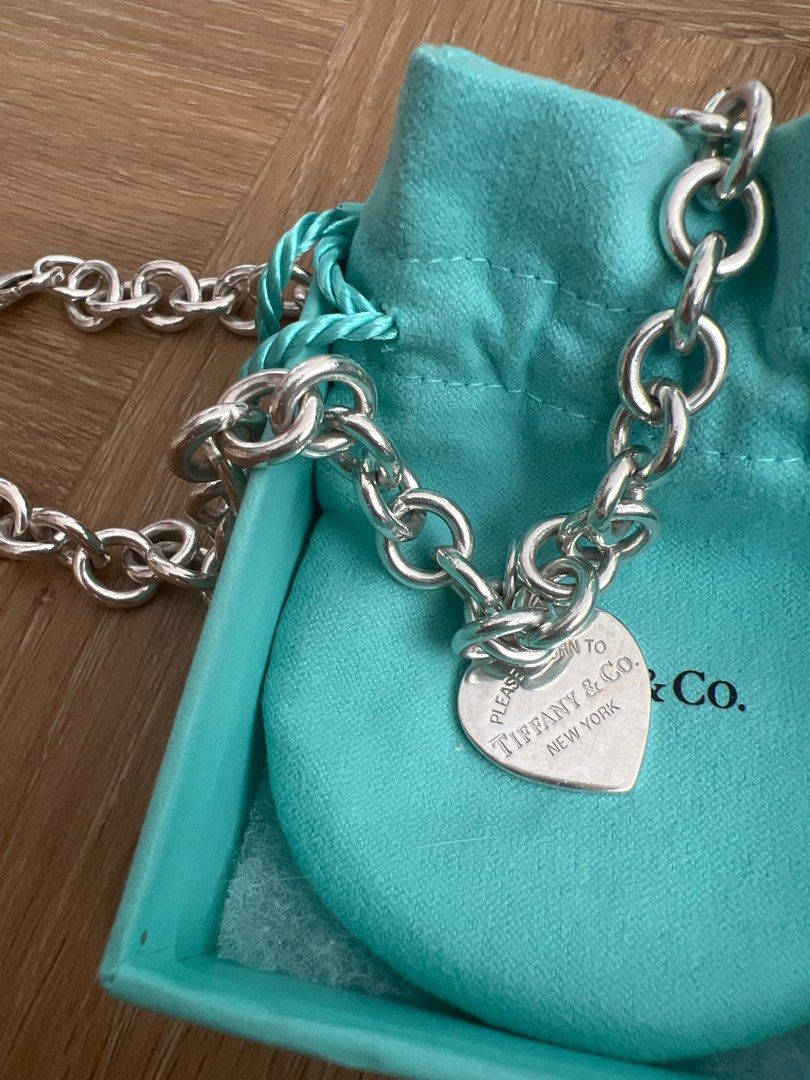 Authentic Tiffany Co Return to Tiffany Heart Tag Choker Necklace