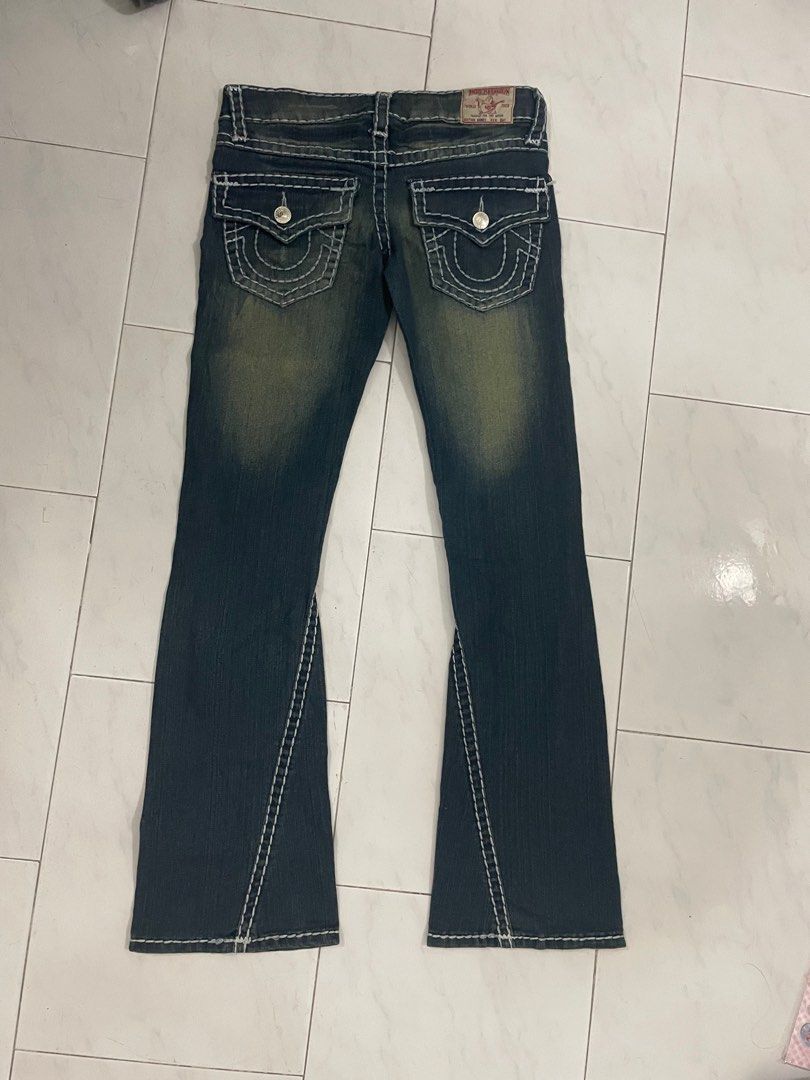 Vintage True Religion y2k low waisted dark wash bootcut jeans