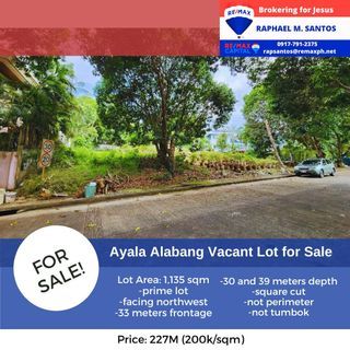 Ayala Alabang Vacant Lot for Sale