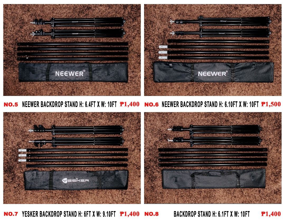 Background Backdrop Stand (Category: Tripods & Monopods) located in Pasig City. Submitted by lee025 (Listing ID 1238655449, Image 2). Description: Store Pull out kaya expect po na may dent or scratch po Delivery fee will be shouldered by the buyer within metro manila or naaabot ng grab /lalamove rider lang po yun kinicater q po sa pagdeliver para maiwasan na po maulit un nasira yun item, single item lang po kasi meron aq kaya wala po aq pwede ipa