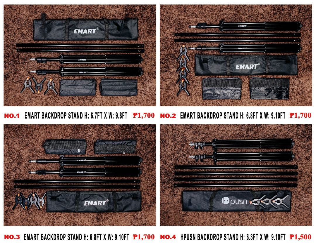 Background Backdrop Stand (Category: Tripods & Monopods) located in Pasig City. Submitted by lee025 (Listing ID 1238655449, Image 1). Description: Store Pull out kaya expect po na may dent or scratch po Delivery fee will be shouldered by the buyer within metro manila or naaabot ng grab /lalamove rider lang po yun kinicater q po sa pagdeliver para maiwasan na po maulit un nasira yun item, single item lang po kasi meron aq kaya wala po aq pwede ipa