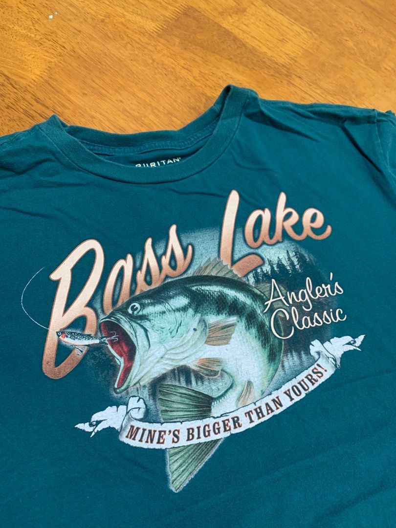 Bass Lake Fish Tshirt, Men's Fashion, Tops & Sets, Tshirts & Polo