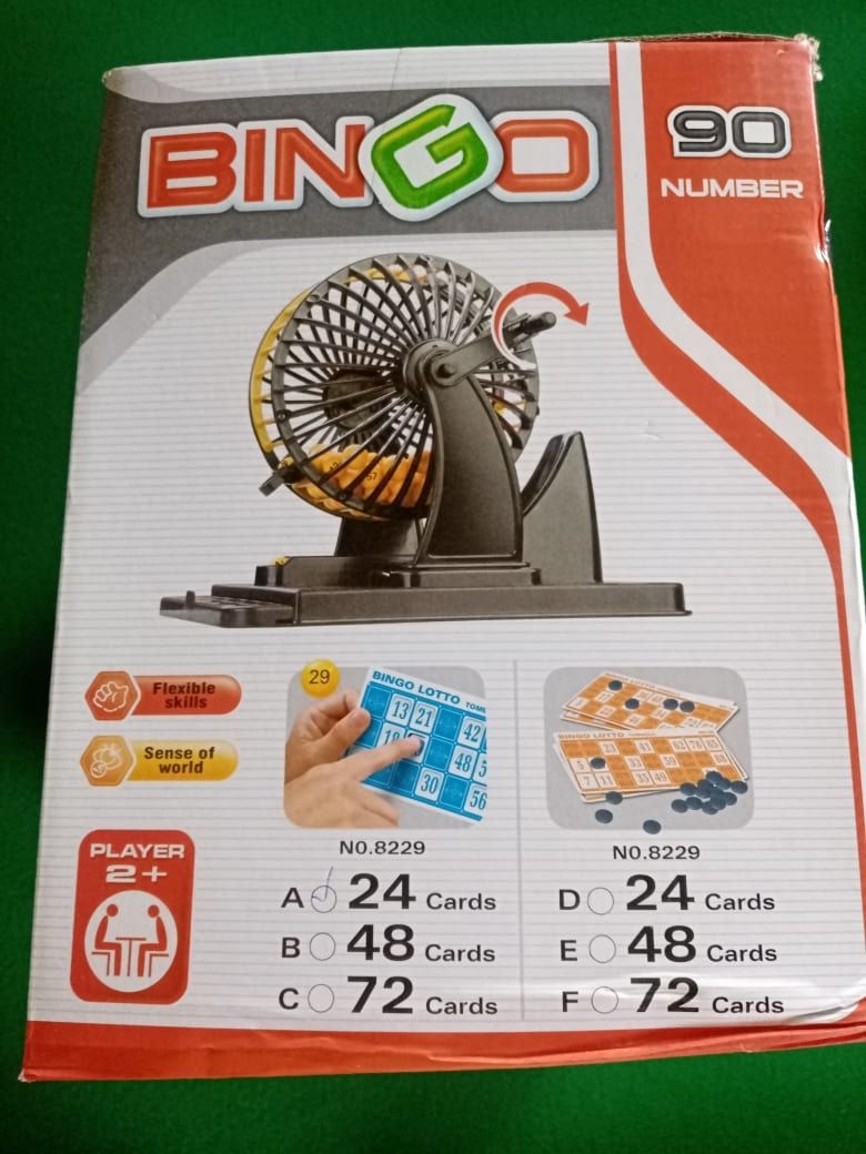 BINGO ROLLER SET WITH AUTHOMATIC RAMDOM BALL SELECTOR/ GAME ROTARY CAGE