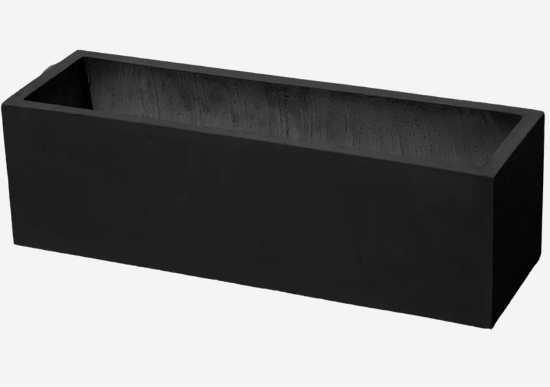 Black Rectangular Planter, Furniture & Home Living, Gardening, Pots