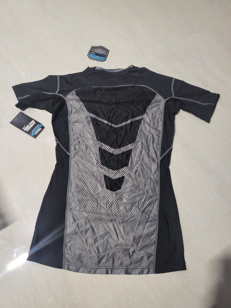 nike pro combat fitted short sleeve