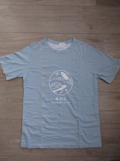 韓國T-Shirt 灰藍色短Tee made in Korea