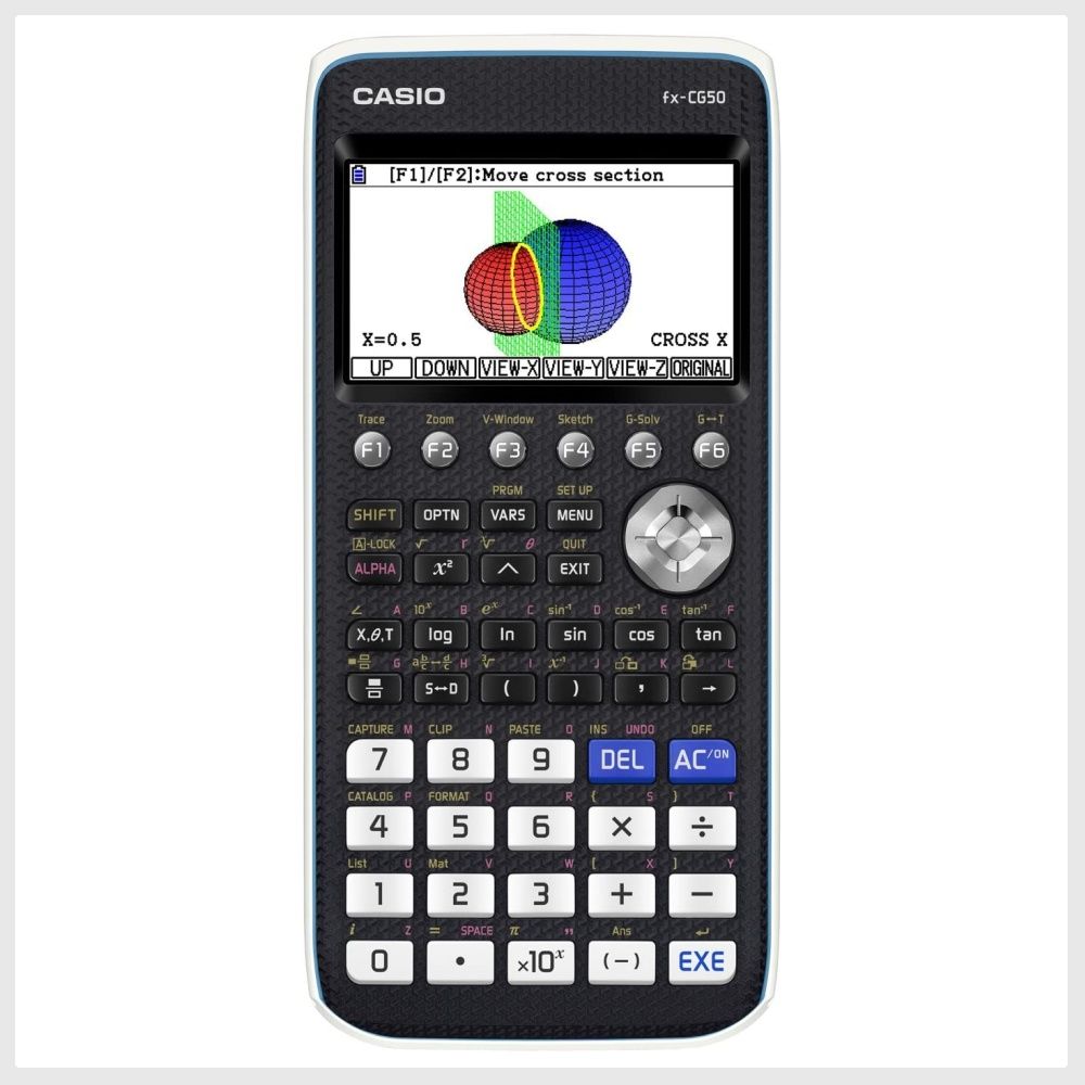 Casio Color Graphing Calculator Black White 7.21