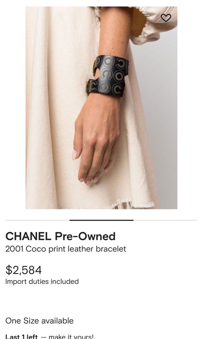 Leather bracelet Chanel Black in Leather - 25433972