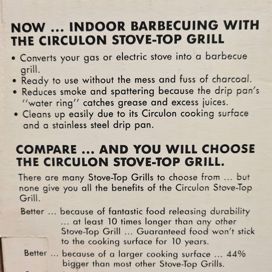 Circulon Stove Top Grill, TV & Home Appliances, Kitchen Appliances, BBQ