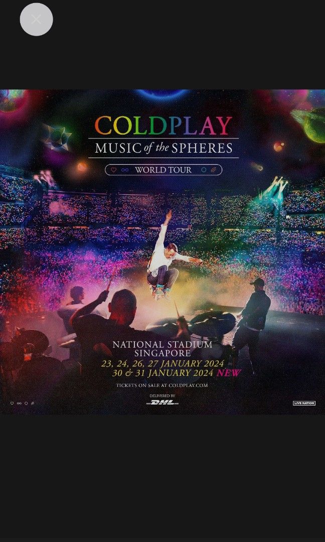 Coldplay Ticket 31 Jan Tickets And Vouchers Event Tickets On Carousell