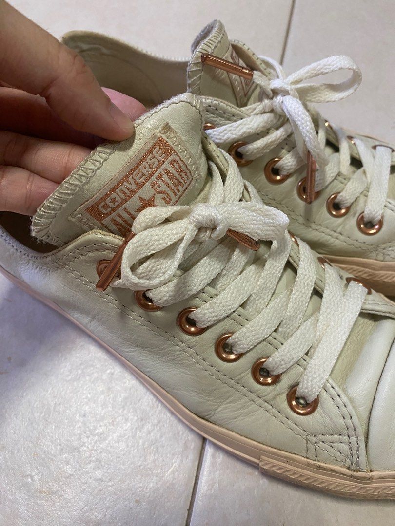 Egret rose hotsell gold converse