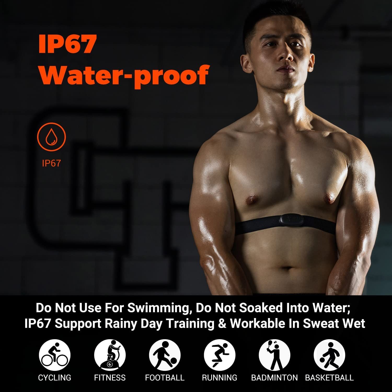 CooSpo H6 Heart Rate Monitor Chest Strap Bluetooth4.0 ANT+ IP67 Chest