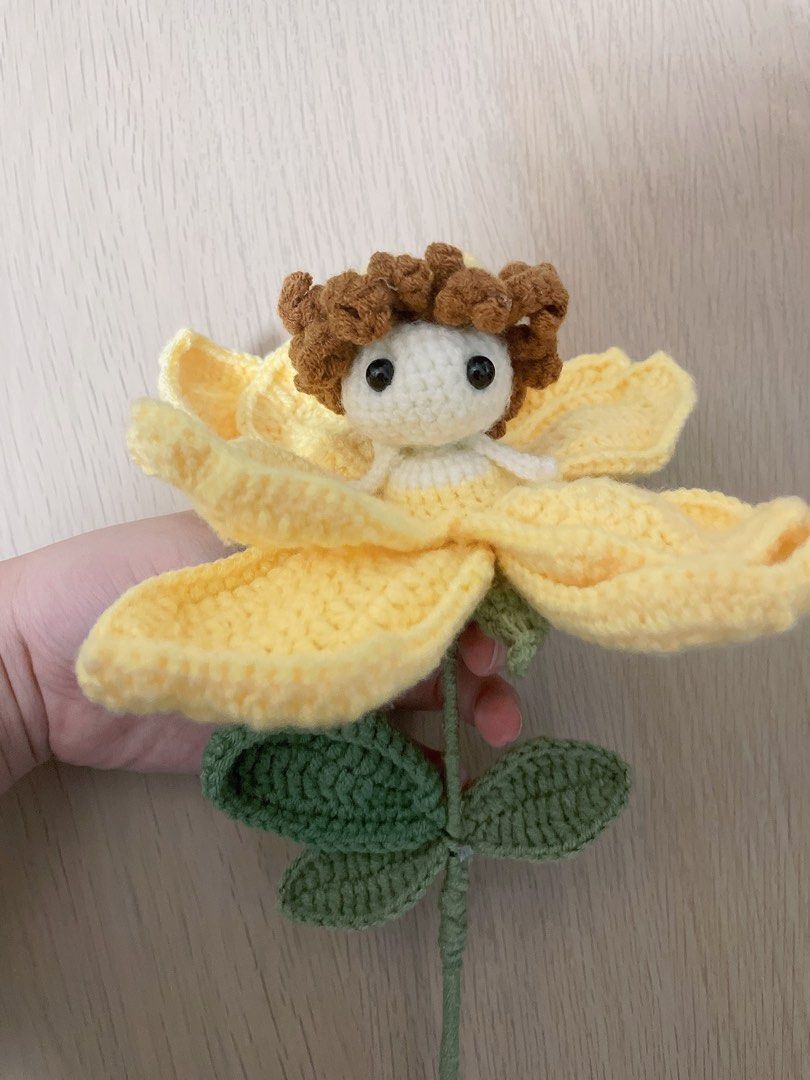 Crochet Flower Fairy, Hobbies & Toys, Stationery & Craft, Handmade