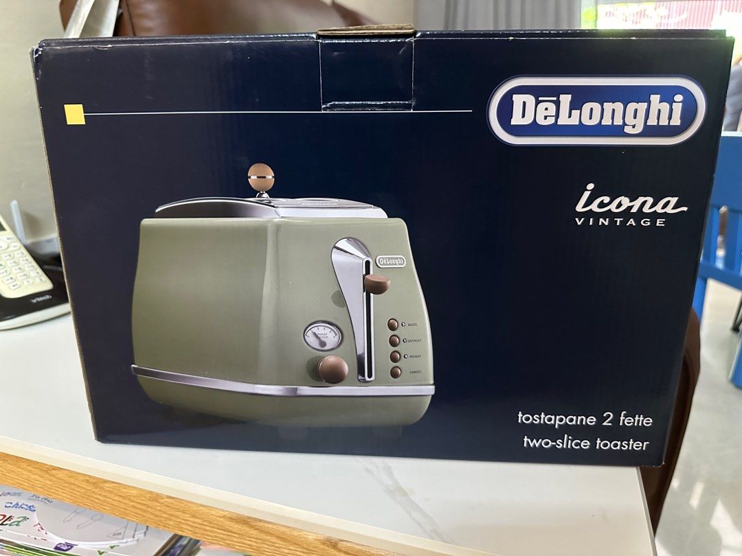 DeLonghi icona Vintage 2slice toaster (Olive Green), TV & Home