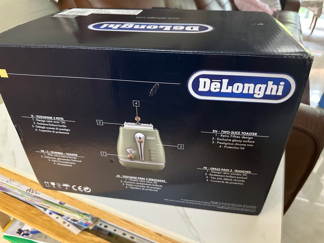 DeLonghi icona Vintage 2slice toaster (Olive Green), TV & Home